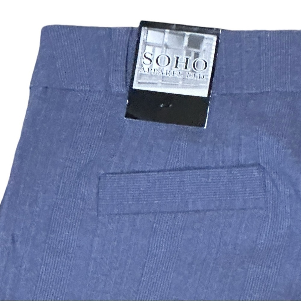 SOHO Apparel Blue Straight Leg Dress Pants Size 10 NWT - Picture 4 of 6